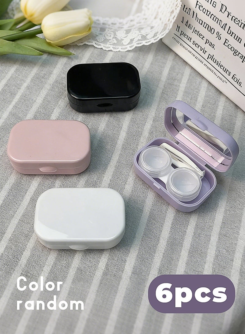 Colorful Clear Travel Contact Lens Case Box Holder Soak Storage Container Bulk(Random Color) - Image 1